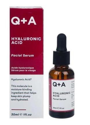 Сыворотка для лица "гиалуроновая кислота" q+a hyaluronic acid facial serum, 30 мл