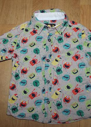 Стильна сорочка , теніска , рубашка в монстрики   tu