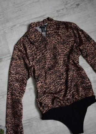Боді блуза у лео принт new look, розмір 10,з