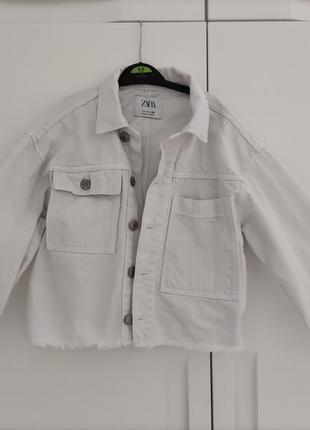 Джинсовка джинсовая куртка zara для девочки