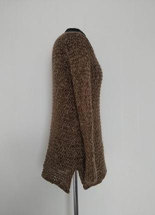 Удлиненный свитер крупной вязки, свитер кольчуга massimo dutti2 фото