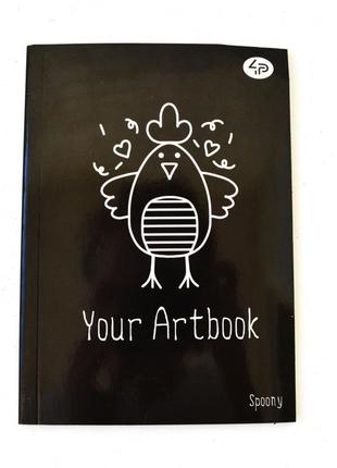 Блокнот 4profi artbook "spoony" chiken 40 листов  формат в6 902750