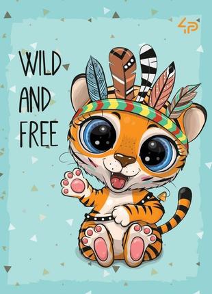 Блокнот 4profi  "little tigers"  wild and free 40 листов  формат а6 905133