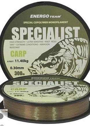 Леска energofish specialist carp brown-green 300 м 0.20 мм 5.12 кг (33200020)
