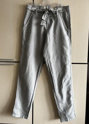 Льняные штаны h&m 2