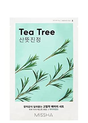 Тканевая маска с экстрактом чайного дерева missha airy fit sheet mask tea tree1 фото