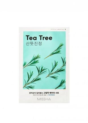 Тканевая маска с экстрактом чайного дерева missha airy fit sheet mask tea tree2 фото