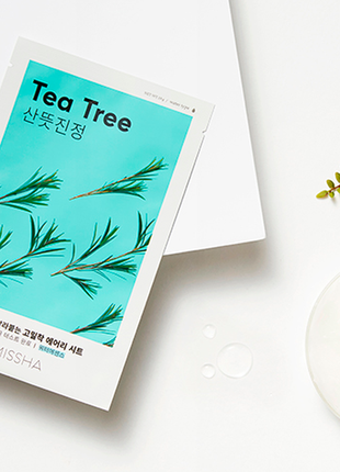 Тканевая маска с экстрактом чайного дерева missha airy fit sheet mask tea tree5 фото