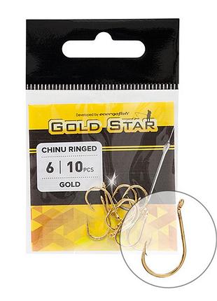 Гачок gold star chinu ringed g 1/0 8шт.