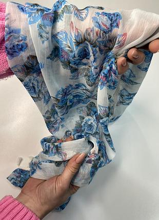 Шифоновий шарф в квіточку