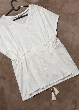 Msmode нова блузка біла блуза xl вільний крій оверсайз2 фото