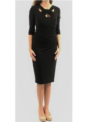 Элегантное черное платье с акцентным декольте "14" usa на 50-524 фото