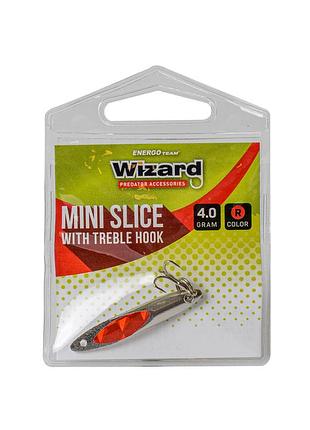 Блешня wizard mini колебалка (kastmaster) 4г silver-red