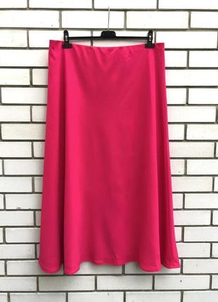 Яскрава,святкова,малинова фуксія(рожева)спідниця а-силуету на підкладці, великий розмір marks & spencer4 фото