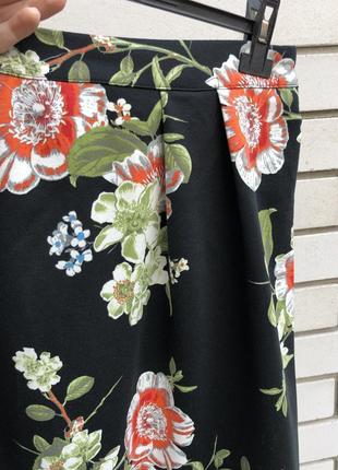 Красивая,цветочная юбка из плотного трикотажа,мягкие складки,большой размер,tu5 фото