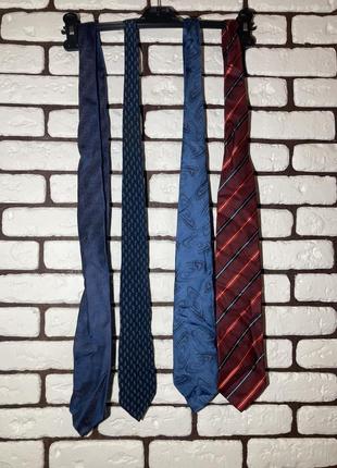 Комплект из 4 галстуков nina ricci, paco rabanne, pierre balmain, burberry1 фото