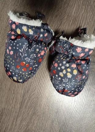 Теплые варежки краги до годика🌟🍭🌨️