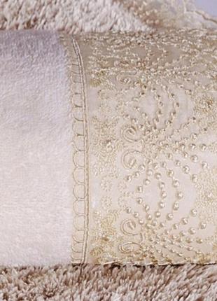 Полотенце в мешочке с органзы irya wedding - stella кремовый 50*90