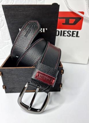 Ремень мужественный кожаный в стиле diesel / ремень пасок кожа мужской