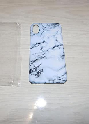 Чохол mara case для iphone x/xs блакитний мармур дизайнерські чохли