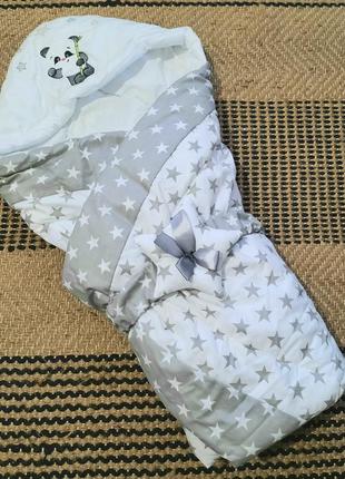 Конверт одеяло для новорожденного малыша