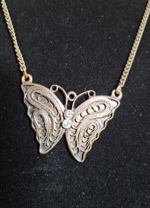 Кольє, підвіска метелик m&s