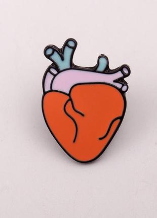 Брошка брошка пін значок серце анатомія 14 лютого день валентина2 фото