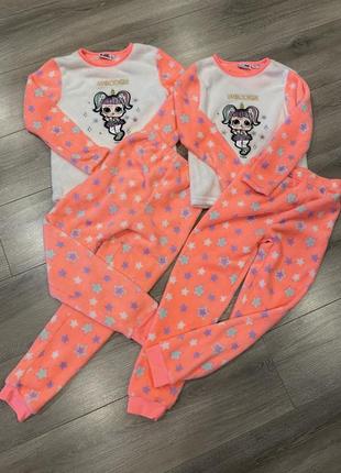 Махрова тепла піжама lol від primark 8 років