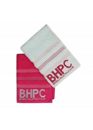 Набор полотенец beverly hills polo club - botanik brick red, cream 50*90