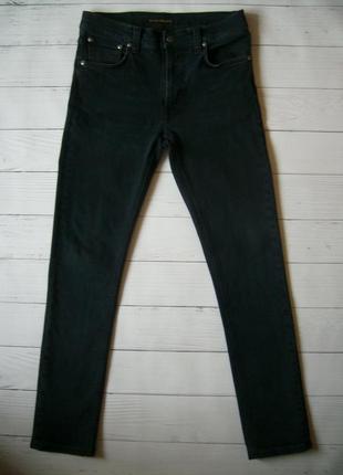 Завужені чоловічі джинси nudie lean dean+подарунок сорочка h&m2 фото
