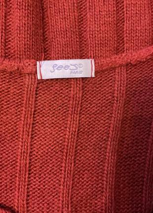 Оригинальный свитер с шерстью- оверсайз brend jees paris шерсть 30%6 фото
