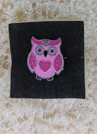 Пин сова брошь  брошка значок булавка птицы