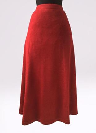 Напівшерстяна довга (82см) спідниця на гумці бренду spirito італія