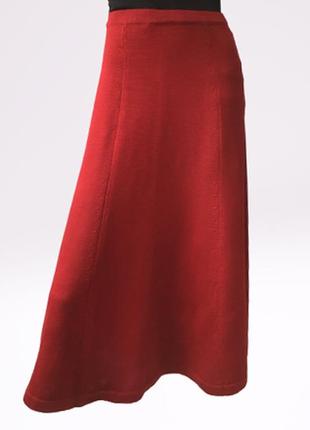 Полушерстяная длинная (82см) юбка на резинке бренда spirito италия4 фото