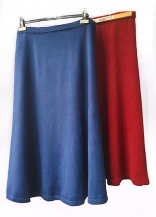 Полушерстяная длинная (82см) юбка на резинке бренда spirito италия3 фото