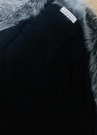 Кардиган з хутряним коміром 3