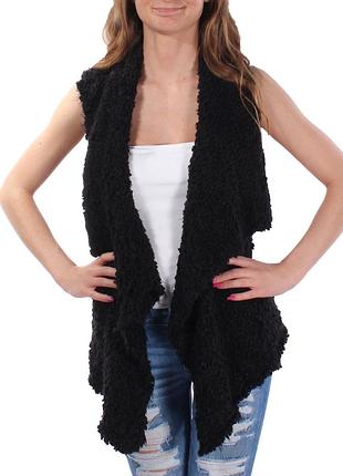 Жилет "травичка" кардиган асиметричної довжини, відкритий m (usa)