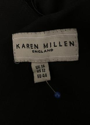 Короткое черное платье из шелка karen millen9 фото