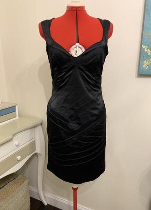 Коротке чорне плаття з шовку karen millen