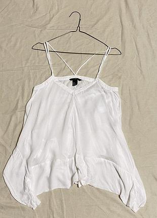 Белый топ из вискозы h&m
