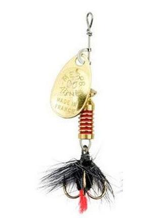Блешня mepps aglia mouche 0 gold black fly