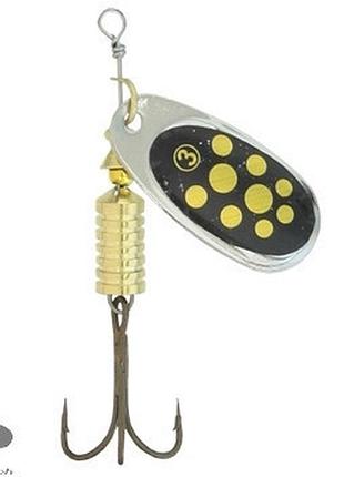 Блешня kamasaki "blackbird" 3 silver black gold spotted глолограма