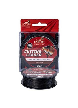 Шок-лідер carp expert cutting leader brown 20м 0.6мм 80lbs 36.4кг