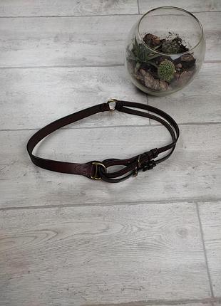 Кожаный двой ремень polo ralph lauren