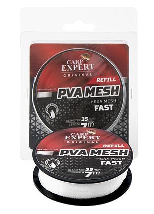 Пва-сітка 7м 35мм на шпулі carp expert hexa mesh fast
