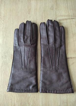 Стильные женские кожаные  перчатки  германия.размер  62 фото