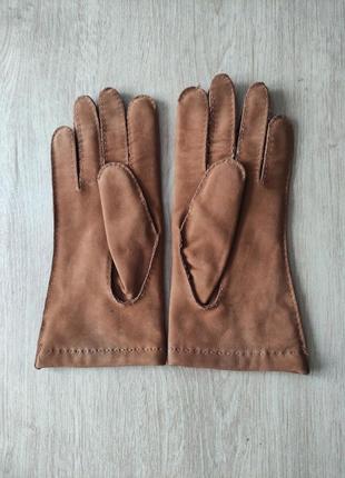 Стильные женские кожаные  перчатки из нубука,  германия.размер  5,5(xs).3 фото