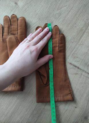 Стильные женские кожаные  перчатки из нубука,  германия.размер  5,5(xs).6 фото