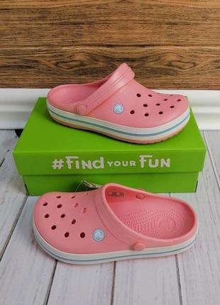 Жіночі крокси сабо crocs crocband clog персикові3 фото