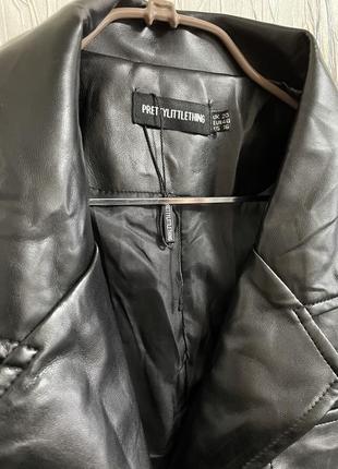 Крутой удлинённый пиджак из высококачественного кожзама 🥰 размер 204 фото